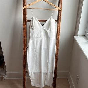 White dress with thin straps